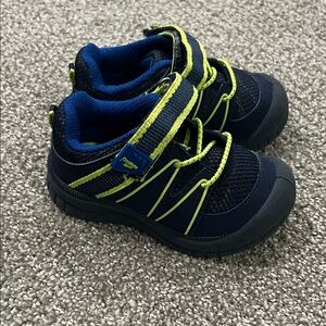 Baby Osh Kosh Navy and Neon Green Sneakers